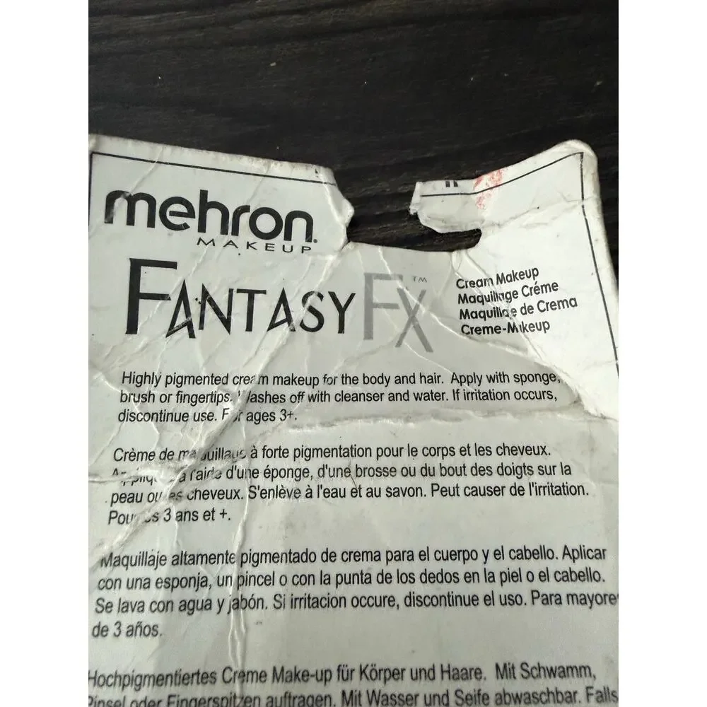 Vintage Mehron Fantasy FX Dark Brown Cream Makeup